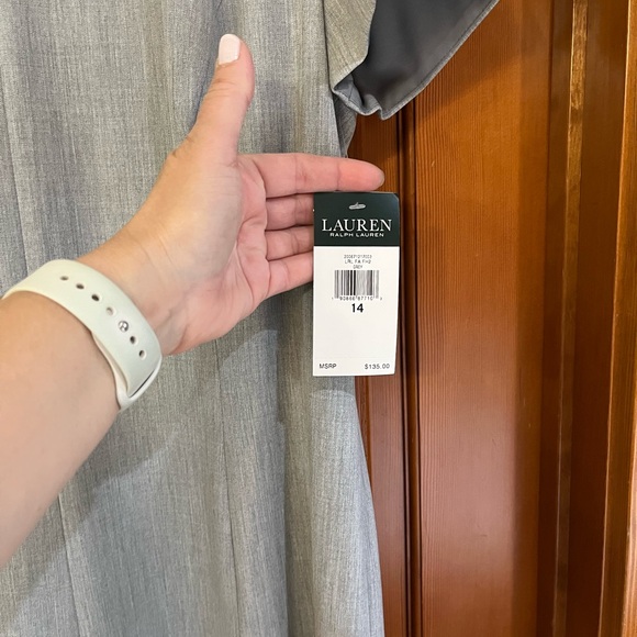 Ralph Lauren Light Gray Midi A-Line Dress - Picture 3 of 5